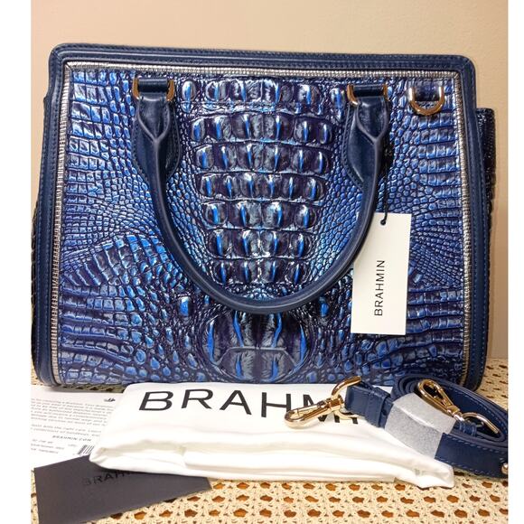NWT Brahmin Kyanite Havisham Small Finley Satchel - Picture 3 of 7